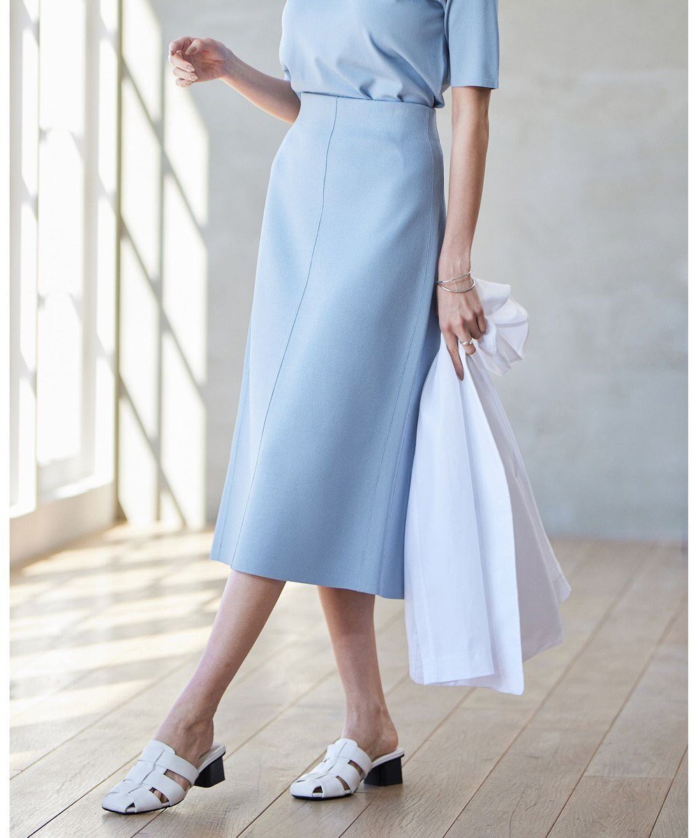 【アイシービー/iCB】の【洗える】 シンセティックハイゲージ ニットスカート インテリア・キッズ・メンズ・レディースファッション・服の通販 founy(ファニー) ファッション Fashion レディースファッション Fashion for Women スカート Skirts 春 Spring 洗える Machine Washable カーディガン Cardigan, Knitwear コンパクト Compact, Small Size ストレッチ Stretch, Stretchy Fabric タイトスカート Pencil Skirt, Tight Skirt 半袖 Short Sleeve, Half Sleeve ロング Long, Long-Length S/S・春夏 SS, Spring/Summer, Warm Season 夏 Summer 2023春夏・S/S Spring/Summer 2023 SS23 2023年 2023 エレガント 上品 Elegant ライトブルー系|ID: prp329100004675428 ipo3291000000034191088