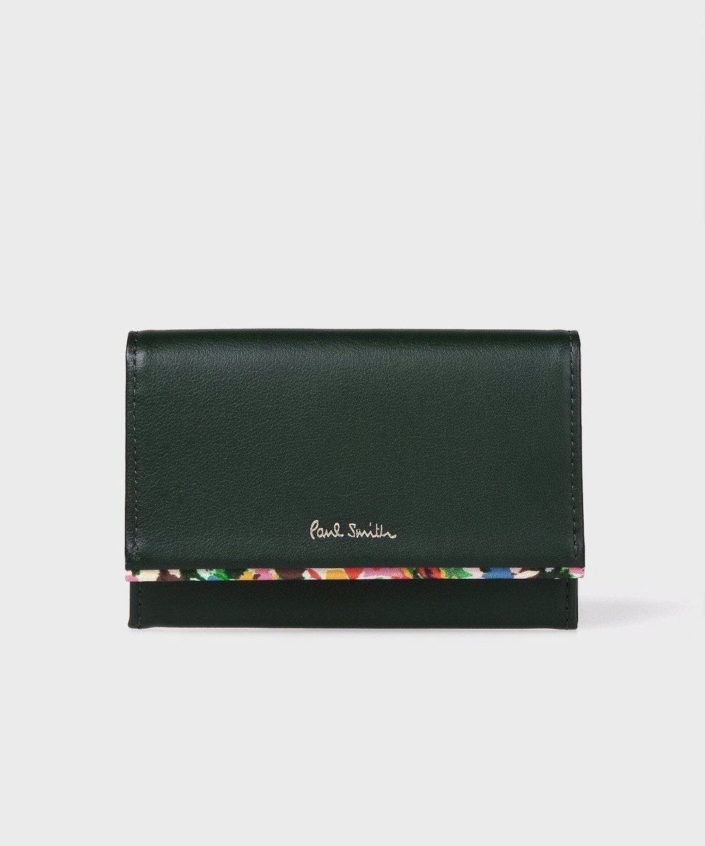【ポール スミス/Paul Smith】のマーガレットプリントトリム 名刺入れ インテリア・キッズ・メンズ・レディースファッション・服の通販 founy(ファニー) 　ファッション　Fashion　レディースファッション　Fashion for Women　ミニ財布・二つ折り財布　Wallets & Card Cases　カードケース/名刺入れ　Card Holders & Business Cases　シンプル　Simple, Minimal　プリント　Print, Printed Pattern　マーガレット　Marguerite, Daisy Pattern　財布　Wallet, Purse　ダークグリーン|ID: prp329100004675434 ipo3291000000033785257