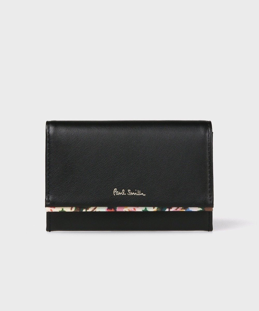 【ポール スミス/Paul Smith】のマーガレットプリントトリム 名刺入れ インテリア・キッズ・メンズ・レディースファッション・服の通販 founy(ファニー) 　ファッション　Fashion　レディースファッション　Fashion for Women　ミニ財布・二つ折り財布　Wallets & Card Cases　カードケース/名刺入れ　Card Holders & Business Cases　シンプル　Simple, Minimal　プリント　Print, Printed Pattern　マーガレット　Marguerite, Daisy Pattern　財布　Wallet, Purse　ブラック|ID: prp329100004675434 ipo3291000000033785259