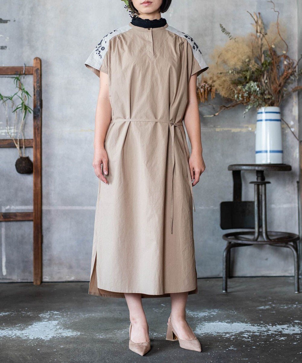 【ムーク/muuc】の〈ドライタッチ高品質コットン生地〉ウエスト紐付き ヒルガオ刺繍の半袖ワンピース 人気、トレンドファッション・服の通販 founy(ファニー) ファッション Fashion レディースファッション Fashion for Women ワンピース Dresses ヴィンテージ Vintage Style キャンバス Canvas, Canvas Fabric ドレス Dress, One-Piece 定番 Standard, Basic Item 手編み Hand-Knitted, Handmade Knit パターン Pattern, Design Print ポケット Pocket, Pocket Detail 半袖 Short Sleeve, Half Sleeve A/W・秋冬 Autumn/Winter S/S・春夏 SS, Spring/Summer, Warm Season 再入荷 Restock / Back in Stock 夏 Summer other-1|ID: prp329100004675443 ipo3291000000034316359