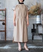 【ムーク/muuc】の〈ドライタッチ高品質コットン生地〉ウエスト紐付き ヒルガオ刺繍の半袖ワンピース ベージュ|ID: prp329100004675443 ipo3291000000034316360