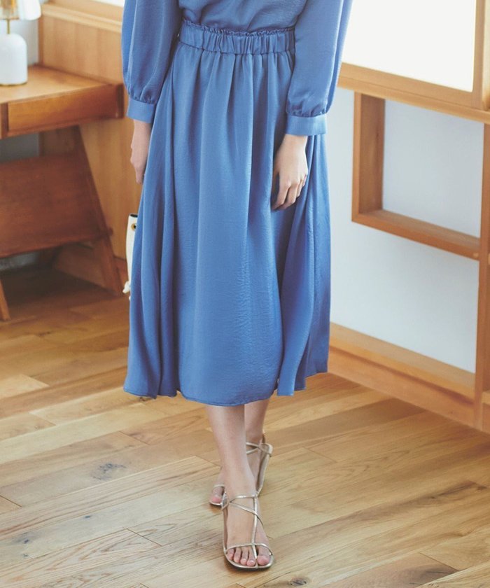 【フェルゥ/Feroux】のサテンギャザー スカート インテリア・キッズ・メンズ・レディースファッション・服の通販 founy(ファニー) https://founy.com/ ファッション Fashion レディースファッション Fashion for Women スカート Skirts ギャザー Gathered, Ruffled サテン Satin, Glossy Fabric セットアップ Set-Up, Coordinated Outfit ヴィンテージ Vintage Style 夏 Summer 春 Spring S/S・春夏 SS, Spring/Summer, Warm Season |ID: prp329100004675454 ipo3291000000033785344