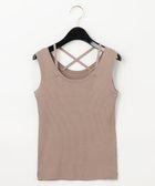 【グレース コンチネンタル/GRACE CONTINENTAL】のリブタンクニットトップ ベージュ|ID: prp329100004675456 ipo3291000000033785352