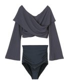 【三愛水着楽園/San-ai Resort】の【SALE】トップス付き3点セット水着 9M 【San-ai Resort(サンアイリゾート)】 グレー|ID: prp329100004675506 ipo3291000000034316636