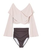 【三愛水着楽園/San-ai Resort】の【SALE】トップス付き3点セット水着 9M 【San-ai Resort(サンアイリゾート)】 ベージュ×ブラウン|ID: prp329100004675506 ipo3291000000034316638