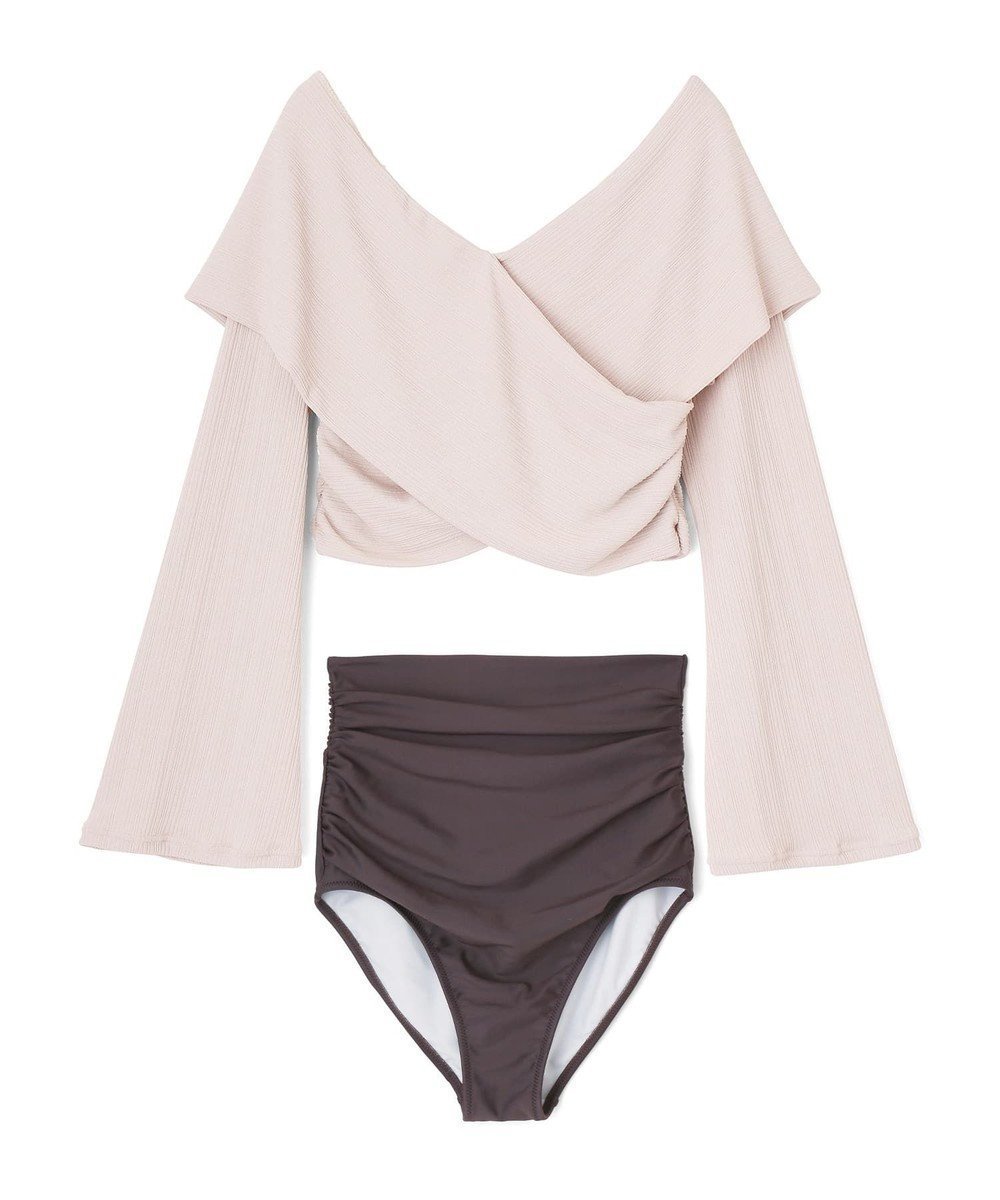 【三愛水着楽園/San-ai Resort】の【SALE】トップス付き3点セット水着 9M 【San-ai Resort(サンアイリゾート)】 インテリア・キッズ・メンズ・レディースファッション・服の通販 founy(ファニー) ファッション Fashion レディースファッション Fashion for Women 水着 Swimwear レディース水着・ビーチウェア Swimwear & Beachwear ギャザー Gathered, Ruffled クール Cool, Chic ショーツ Shorts, Short Pants シンプル Simple, Minimal ストレッチ Stretch, Stretchy Fabric スリーブ Sleeve, Long Sleeve / Short Sleeve ハイネック High Neck, Mock Neck バランス Balance, Style Balance 夏 Summer S/S・春夏 SS, Spring/Summer, Warm Season 水着 Swimsuit, Swimwear A/W・秋冬 Autumn/Winter ベージュ×ブラウン|ID: prp329100004675506 ipo3291000000034316638