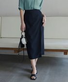 【アイシービー/iCB】の【接触冷感・UVケア・速乾・洗える】FluidBackSatin ナロースカート ネイビー系|ID: prp329100004675539 ipo3291000000033785608