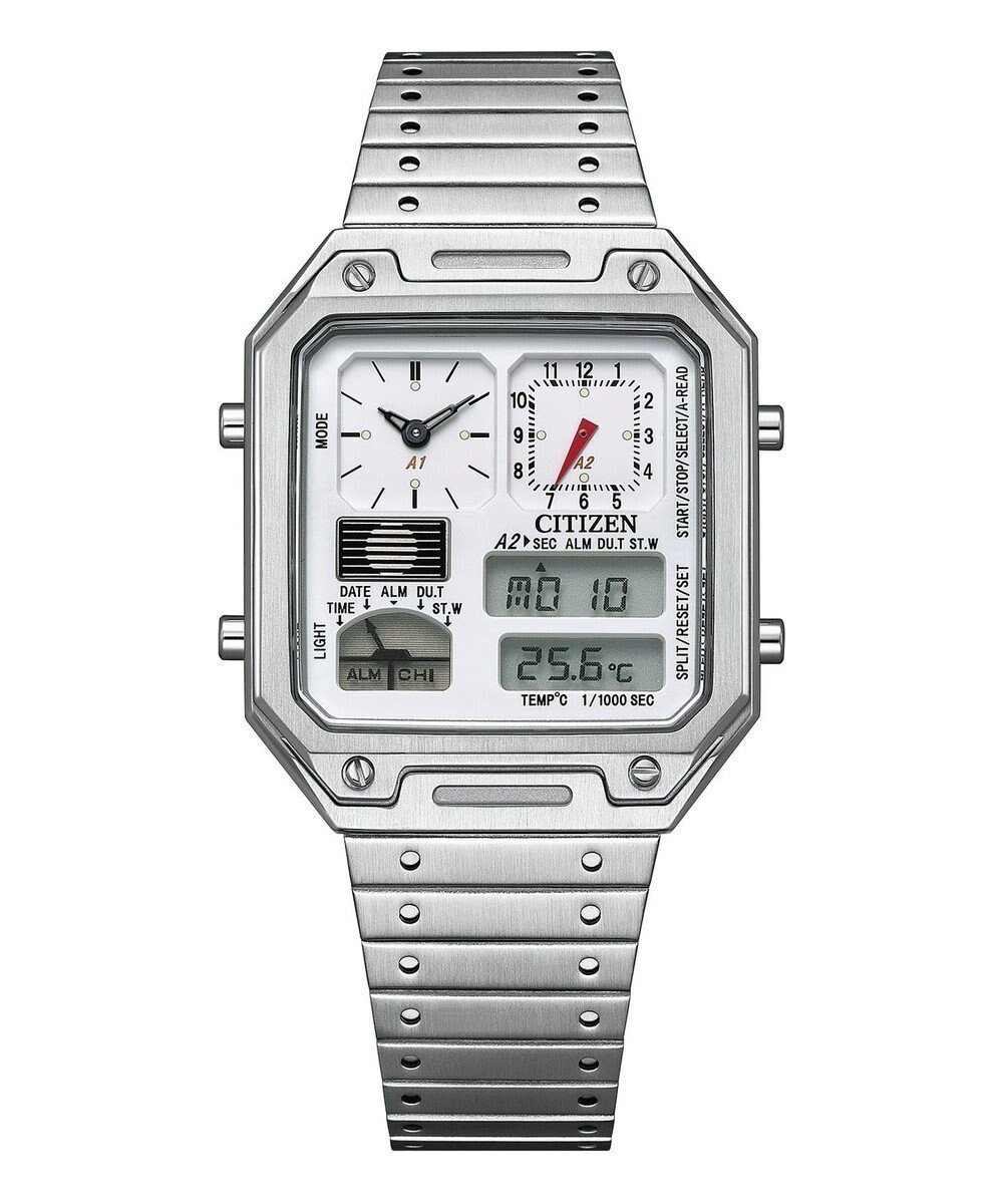 【シチズン/CITIZEN】の【復刻デザイン】1982年の「サーモセンサー」を現代風にリバイバル 温度センサー搭載のコンビネーションウオッチ 人気、トレンドファッション・服の通販 founy(ファニー) 　ファッション　Fashion　レディースファッション　Fashion for Women　腕時計　Wristwatch　ガラス　Glass, Glassware　クリスタル　Crystal, Swarovski　時計　Watch, Wristwatch　 other-1|ID: prp329100004675601 ipo3291000000033785846