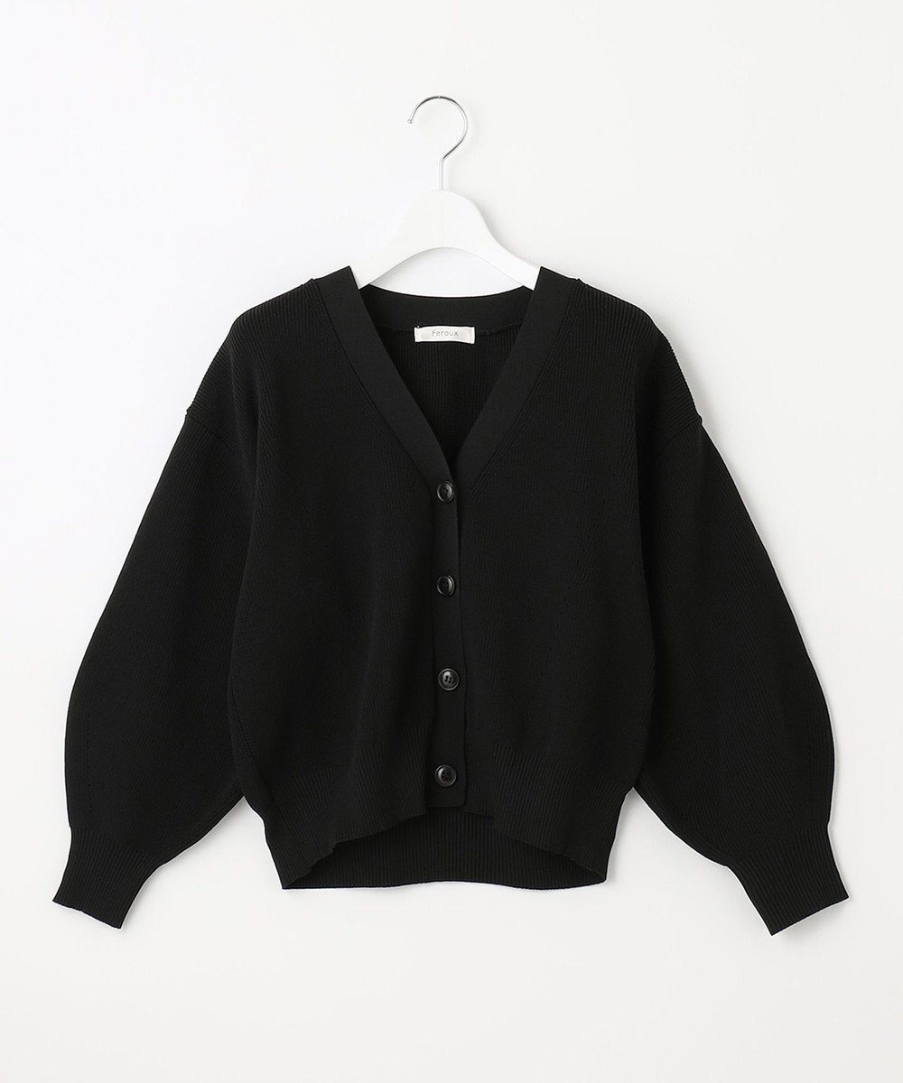 【フェルゥ/Feroux】のVネック カーディガン インテリア・キッズ・メンズ・レディースファッション・服の通販 founy(ファニー) ファッション Fashion レディースファッション Fashion for Women トップス・カットソー Cut & Sew Tops カーディガン・羽織り Layered Style Cardigans Vネックトップス V-Neck Tops / V-Cut Neckline Shirts カーディガン Cardigan, Knitwear 夏 Summer 春 Spring S/S・春夏 SS, Spring/Summer, Warm Season ブラック系|ID: prp329100004675604 ipo3291000000034270140