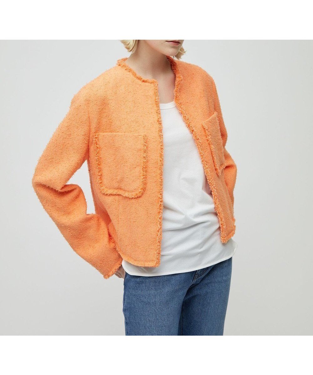 【ベイジ,/BEIGE,】の【FUDGE5月号掲載】DAHLIA / ツイードジャケット インテリア・キッズ・メンズ・レディースファッション・服の通販 founy(ファニー) 　雑誌掲載アイテム　Magazine Picks & Fashion Features　ファッション雑誌　Fashion Magazines　ファッジ　FUDGE　ファッション　Fashion　レディースファッション　Fashion for Women　アウター　Coat / Outerwear Collection　レディースジャケット・軽アウター　Jackets　ノーカラージャケット / シンプル上品コーデ　Collarless Jackets　イタリア　Italy　春　Spring　5月号　May Issue　カーディガン　Cardigan, Knitwear　コンパクト　Compact, Small Size　シンプル　Simple, Minimal　ジャケット　Jacket, Outerwear　雑誌　Magazine, Fashion Magazine　ダウン　Down, Puffer　ツイード　Twill, Twill Weave　パッチ　Patch, Appliqué　ボトム　Bottoms, Lower Wear　ポケット　Pocket, Pocket Detail　リラックス　Relax, Relaxed Fit　S/S・春夏　SS, Spring/Summer, Warm Season　おすすめ　Recommended / Our Picks　夏　Summer　2023春夏・S/S　Spring/Summer 2023 SS23　2023年　2023　Apricot|ID: prp329100004675606 ipo3291000000034424133