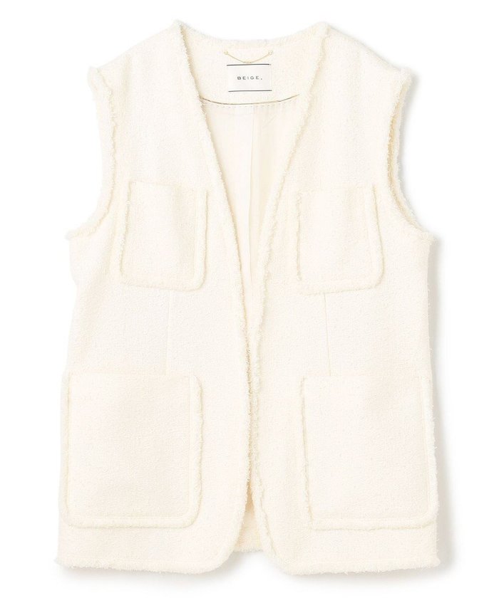 【ベイジ,/BEIGE,】の【VERY3月号掲載】DAHLIA / ツイードジレ インテリア・キッズ・メンズ・レディースファッション・服の通販 founy(ファニー) https://founy.com/ 雑誌掲載アイテム Magazine Picks & Fashion Features ファッション雑誌 Fashion Magazines ヴェリィ VERY ファッション Fashion レディースファッション Fashion for Women アウター Coat / Outerwear Collection トップス・カットソー Cut & Sew Tops ベスト&ジレ / 重ね着スタイル Vests & Gilets 2023年 2023 2023春夏・S/S Spring/Summer 2023 SS23 3月号 March Issue イタリア Italy インナー Innerwear シンプル Simple, Minimal ツイード Twill, Twill Weave ベスト Vest, Waistcoat ポケット Pocket, Pocket Detail リラックス Relax, Relaxed Fit エレガント 上品 Elegant 夏 Summer 春 Spring S/S・春夏 SS, Spring/Summer, Warm Season 雑誌 Magazine, Fashion Magazine |ID: prp329100004675607 ipo3291000000033785864