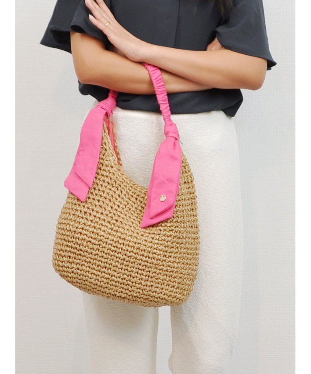 【アンビリオン/UNBILLION】のcachecache 下がりリボンワンハンドルトートバッグ インテリア・キッズ・メンズ・レディースファッション・服の通販 founy(ファニー) 　ファッション　Fashion　レディースファッション　Fashion for Women　バッグ　Bags　カラフル　Colorful Design　ショルダー　Shoulder, Shoulder Strap　財布　Wallet, Purse　トレンド　Trend, Trending Now　ハンド　Hand, Handmade　ビビッド　Vivid, Bright Tone　フィット　Fit, Slim Fit　ペーパー　Paper, Kraft Paper　ポーチ　Pouch, Small Case　ミックス　Mix, Mixed Style　モチーフ　Motif, Design Theme　リボン　Ribbon, Bow　再入荷　Restock / Back in Stock　ピンク|ID: prp329100004675609 ipo3291000000034317311