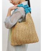 【アンビリオン/UNBILLION】のcachecache フリルワンハンドルペーパー手編みトート ブルー|ID: prp329100004675610 ipo3291000000034317324