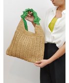 【アンビリオン/UNBILLION】のcachecache フリルワンハンドルペーパー手編みトート グリーン|ID: prp329100004675610 ipo3291000000034317326