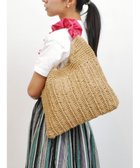 【アンビリオン/UNBILLION】のcachecache フリルワンハンドルペーパー手編みトート ピンク|ID: prp329100004675610 ipo3291000000034317331