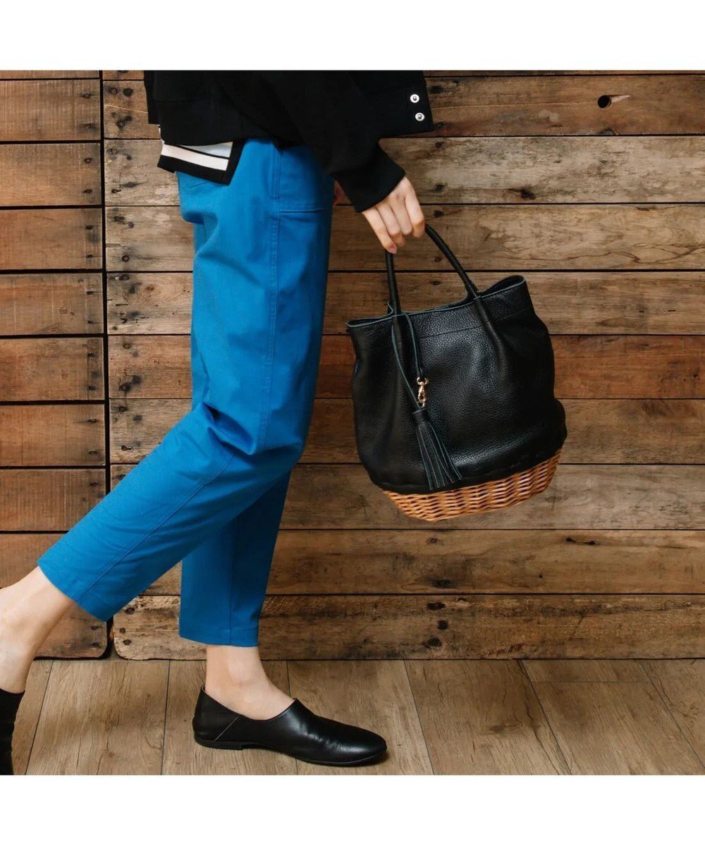 【アンビリオン/UNBILLION】のperche 牛革×ヤナギ底2wayトートバッグ インテリア・キッズ・メンズ・レディースファッション・服の通販 founy(ファニー) 　ファッション　Fashion　レディースファッション　Fashion for Women　バッグ　Bags　ショルダー　Shoulder, Shoulder Strap　ブラック|ID: prp329100004675625 ipo3291000000034317475