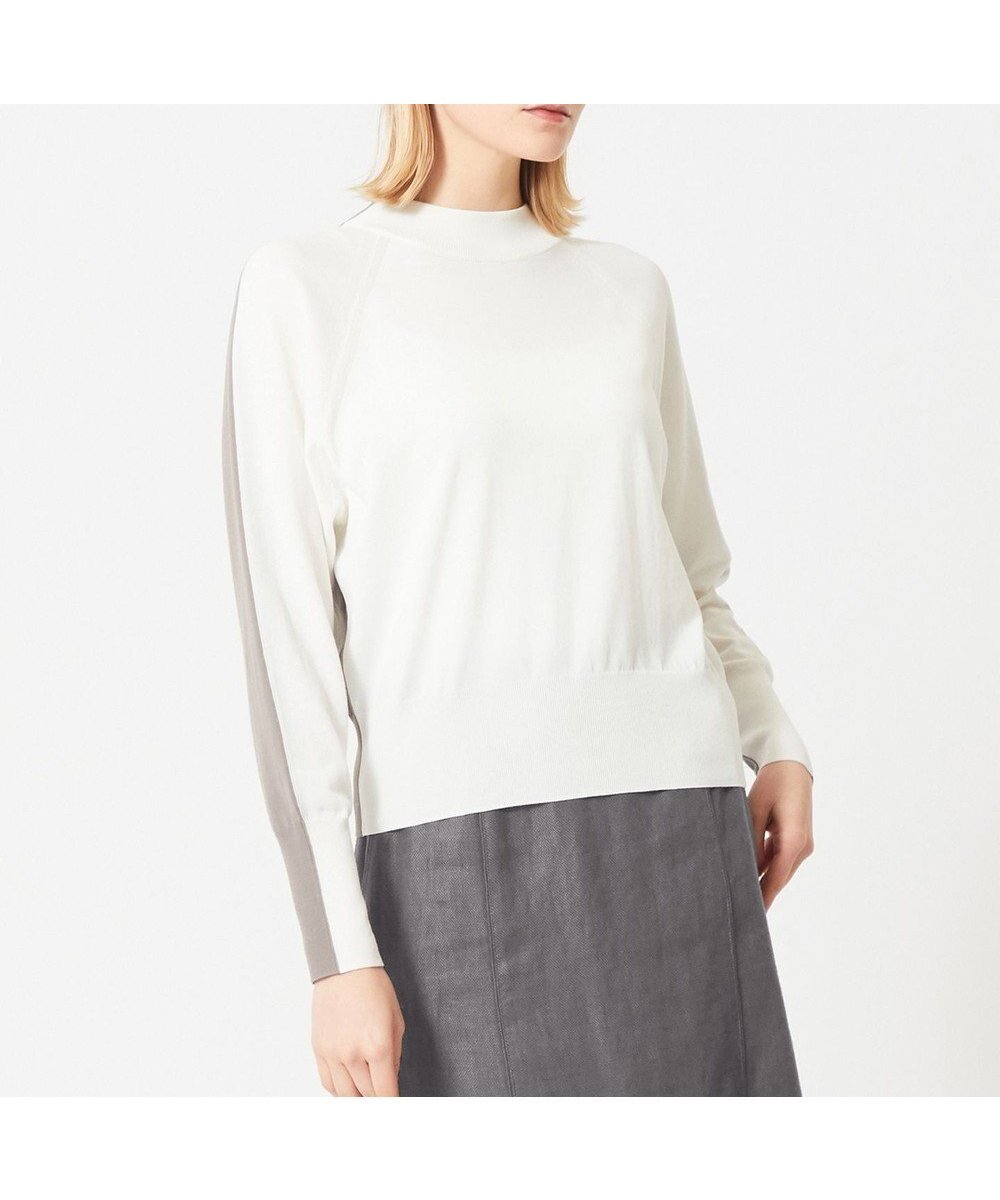 【ベイジ,/BEIGE,】のPIERIS / ドルマンスリーブニット インテリア・キッズ・メンズ・レディースファッション・服の通販 founy(ファニー) 　ファッション　Fashion　レディースファッション　Fashion for Women　トップス・カットソー　Cut & Sew Tops　ニット　Knit Tops & Sweaters　2023年　2023　2023春夏・S/S　Spring/Summer 2023 SS23　コンパクト　Compact, Small Size　セーター　Sweater, Knitwear　バランス　Balance, Style Balance　ブロッキング　Color Blocking, Panel Design　ボトム　Bottoms, Lower Wear　夏　Summer　春　Spring　S/S・春夏　SS, Spring/Summer, Warm Season　Ecru x Steel|ID: prp329100004675631 ipo3291000000034377648