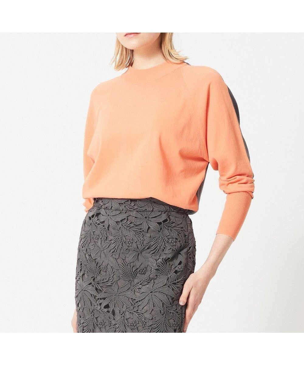 【ベイジ,/BEIGE,】のPIERIS / ドルマンスリーブニット インテリア・キッズ・メンズ・レディースファッション・服の通販 founy(ファニー) 　ファッション　Fashion　レディースファッション　Fashion for Women　トップス・カットソー　Cut & Sew Tops　ニット　Knit Tops & Sweaters　2023年　2023　2023春夏・S/S　Spring/Summer 2023 SS23　コンパクト　Compact, Small Size　セーター　Sweater, Knitwear　バランス　Balance, Style Balance　ブロッキング　Color Blocking, Panel Design　ボトム　Bottoms, Lower Wear　夏　Summer　春　Spring　S/S・春夏　SS, Spring/Summer, Warm Season　Apricot x Slate|ID: prp329100004675631 ipo3291000000034377650