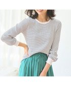 【エニー/ANY】の【洗濯機可能】パフスリーブリブニット オフ×ブラックボーダー|ID: prp329100004675643 ipo3291000000034317684