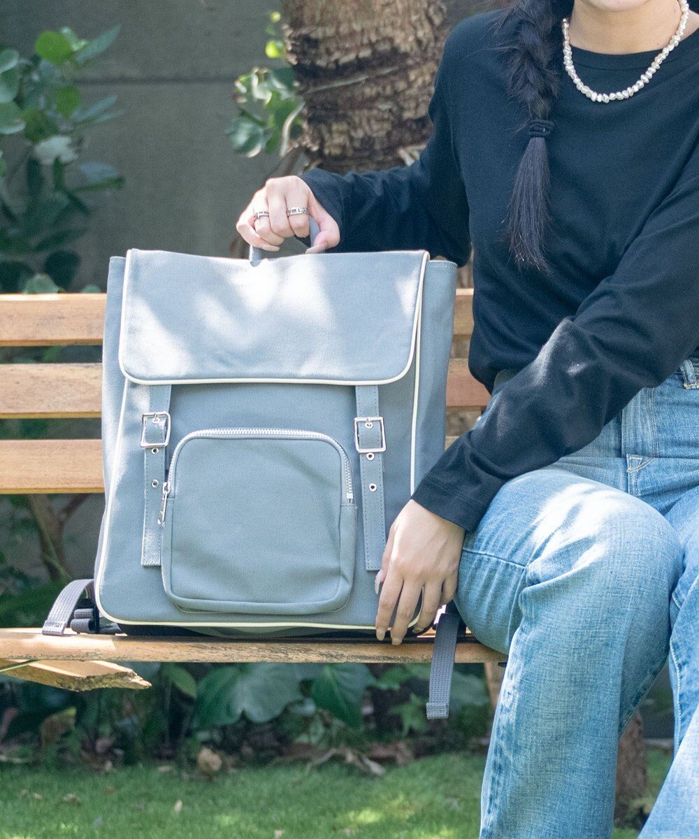 【ユーシ/YUSHI】のARLE - RUCKSACK 帆布リュックサック インテリア・キッズ・メンズ・レディースファッション・服の通販 founy(ファニー) 　ファッション　Fashion　レディースファッション　Fashion for Women　バッグ　Bags　ショルダー　Shoulder, Shoulder Strap　シンプル　Simple, Minimal　トレンド　Trend, Trending Now　定番　Standard, Basic Item　パイピング　Piping, Trim Design　フィット　Fit, Slim Fit　フォルム　Silhouette, Form　フラップ　Flap, Flap Pocket　ボストンバッグ　Boston Bag, Retro Bag　ポケット　Pocket, Pocket Detail　リュック　Backpack, Rucksack　日本製　Made In Japan　グレー|ID: prp329100004675658 ipo3291000000034318305