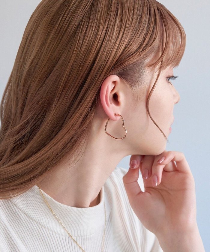 【フィービィー/phoebe】のビックオープンハートイヤリング ローズゴールド インテリア・キッズ・メンズ・レディースファッション・服の通販 founy(ファニー) https://founy.com/ ファッション Fashion レディースファッション Fashion for Women ジュエリー Jewelry ファッションリング Fashion Rings イヤリング・フープ・ドロップタイプ Hoop, Drop & Clip Earrings おすすめ Recommended / Our Picks アクセサリー Fashion Accessories イヤリング Earrings トレンド Trend, Trending Now フィット Fit, Slim Fit フープ Hoop, Hoop Earrings ローズ Rose, Rose Motif |ID: prp329100004675667 ipo3291000000034318395
