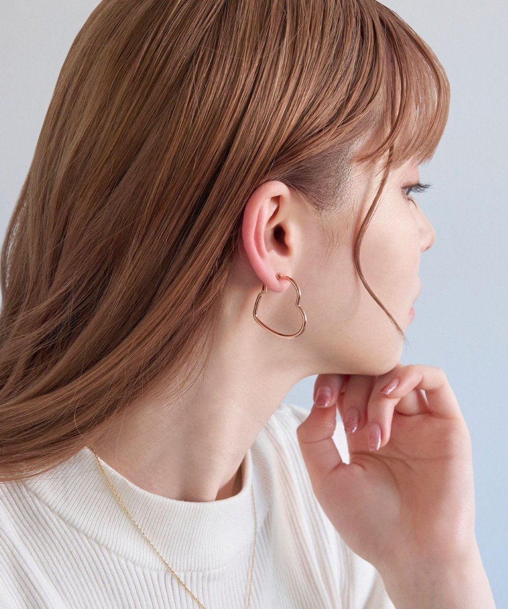 【フィービィー/phoebe】のビックオープンハートイヤリング ローズゴールド 人気、トレンドファッション・服の通販 founy(ファニー) ファッション Fashion レディースファッション Fashion for Women ジュエリー Jewelry ファッションリング Fashion Rings イヤリング・フープ・ドロップタイプ Hoop, Drop & Clip Earrings おすすめ Recommended / Our Picks アクセサリー Fashion Accessories イヤリング Earrings トレンド Trend, Trending Now フィット Fit, Slim Fit フープ Hoop, Hoop Earrings ローズ Rose, Rose Motif other-1|ID: prp329100004675667 ipo3291000000034318395
