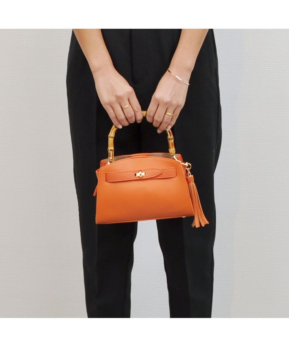 【アンビリオン/UNBILLION】のカシュカシュ cachecache / バンブーヒネリミニハンドバッグ インテリア・キッズ・メンズ・レディースファッション・服の通販 founy(ファニー) ファッション Fashion レディースファッション Fashion for Women バッグ Bags カラフル Colorful Design コンビ Combo, Combination Style ショルダー Shoulder, Shoulder Strap 財布 Wallet, Purse タッセル Tassel, Fringe ハンド Hand, Handmade ポケット Pocket, Pocket Detail マグネット Magnet, Magnetic Closure ミックス Mix, Mixed Style モチーフ Motif, Design Theme 再入荷 Restock / Back in Stock オレンジ|ID: prp329100004675668 ipo3291000000034318406