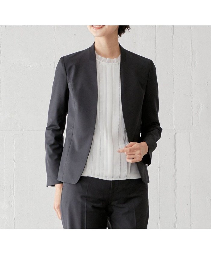 【ジェイ プレス/J.PRESS】のBAHARIYE SOLID ノーカラー ジャケット インテリア・キッズ・メンズ・レディースファッション・服の通販 founy(ファニー) https://founy.com/ ファッション Fashion レディースファッション Fashion for Women アウター Coat / Outerwear Collection レディースジャケット・軽アウター Jackets ノーカラージャケット / シンプル上品コーデ Collarless Jackets 春 Spring ジャケット Jacket, Outerwear ストレッチ Stretch, Stretchy Fabric 無地 Plain, Solid Color S/S・春夏 SS, Spring/Summer, Warm Season 夏 Summer |ID: prp329100004675675 ipo3291000000033786128