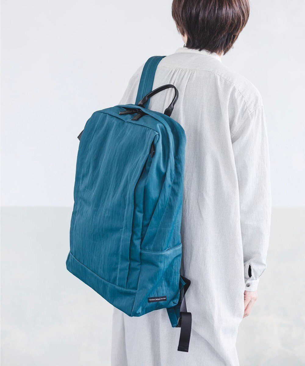 【ユーシ/YUSHI】のRiVER - BACKPACK バックパック シワ加工 インテリア・キッズ・メンズ・レディースファッション・服の通販 founy(ファニー) 　ファッション　Fashion　レディースファッション　Fashion for Women　バッグ　Bags　クッション　Cushion, Throw Pillow　ショルダー　Shoulder, Shoulder Strap　財布　Wallet, Purse　雑誌　Magazine, Fashion Magazine　手帳　Planner, Notebook　フィット　Fit, Slim Fit　ポケット　Pocket, Pocket Detail　ポーチ　Pouch, Small Case　リュック　Backpack, Rucksack　ブルーグリーン|ID: prp329100004675727 ipo3291000000034318498