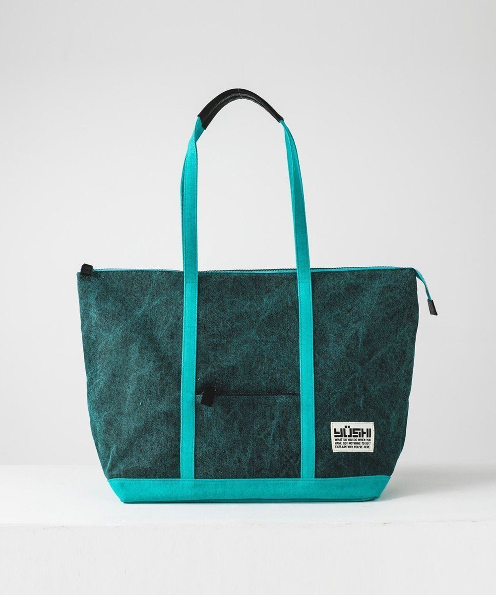 【ユーシ/YUSHI】の【UNISEX】Enjoy life - TOTE (L) 帆布トートバッグ インテリア・キッズ・メンズ・レディースファッション・服の通販 founy(ファニー) 　ファッション　Fashion　レディースファッション　Fashion for Women　バッグ　Bags　アウトドア　Outdoor Clothing　トートバッグ　Tote Bag, Large Shoulder Bag　ポケット　Pocket, Pocket Detail　ユニセックス　Unisex, Genderless　ブルー|ID: prp329100004675732 ipo3291000000033786354