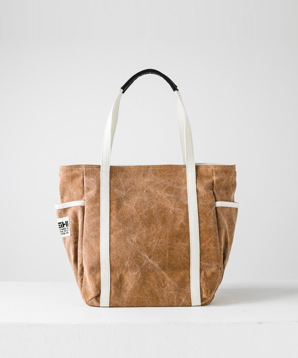 【ユーシ/YUSHI】のEnjoy life - FREESTYLE TOTE 帆布トートバッグ インテリア・キッズ・メンズ・レディースファッション・服の通販 founy(ファニー) ファッション Fashion レディースファッション Fashion for Women バッグ Bags アウトドア Outdoor Clothing クッション Cushion, Throw Pillow ショルダー Shoulder, Shoulder Strap ポケット Pocket, Pocket Detail キャメル|ID: prp329100004675734 ipo3291000000034318548