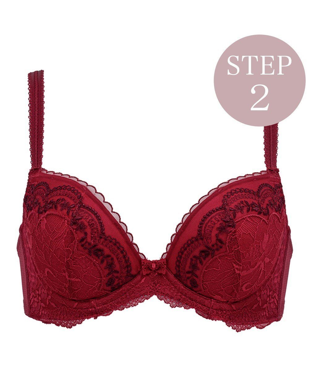 【ブラデリス ニューヨーク/BRADELIS New York】の【BRADELIS New York / 育乳補整ブラ・STEP2 寄せる】ナオミステップ2ブラ22A2 脇高設計でしっかり寄せ上げ インテリア・キッズ・メンズ・レディースファッション・服の通販 founy(ファニー) 　ファッション　Fashion　レディースファッション　Fashion for Women　アンダー　Underwear Essentials　アンティーク　Antique-Inspired　切替　Switching, Contrast Panel　バランス　Balance, Style Balance　フィット　Fit, Slim Fit　ブラジャー　Bra, Lingerie　ポケット　Pocket, Pocket Detail　ラップ　Wrap, Wrap Design　レース　Lace, Lace Fabric　ワイヤー　Wire, Wired Bra　おすすめ　Recommended / Our Picks　レッド|ID: prp329100004675763 ipo3291000000033786454