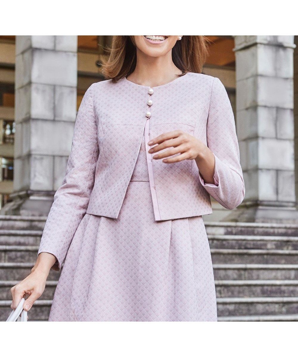 【トッカ/TOCCA】の【消臭&洗える】FIORE ジャケット インテリア・キッズ・メンズ・レディースファッション・服の通販 founy(ファニー) ファッション Fashion レディースファッション Fashion for Women アウター Coat / Outerwear Collection レディースジャケット・軽アウター Jackets ノーカラージャケット / シンプル上品コーデ Collarless Jackets シンプル Simple, Minimal ジャカード/ジャガード Jacquard, Woven Pattern ジャケット Jacket, Outerwear ストレッチ Stretch, Stretchy Fabric ドレス Dress, One-Piece パール Pearl, Pearl Accent 夏 Summer S/S・春夏 SS, Spring/Summer, Warm Season 洗える Machine Washable 無地 Plain, Solid Color A/W・秋冬 Autumn/Winter ピンク系|ID: prp329100004675765 ipo3291000000034318773