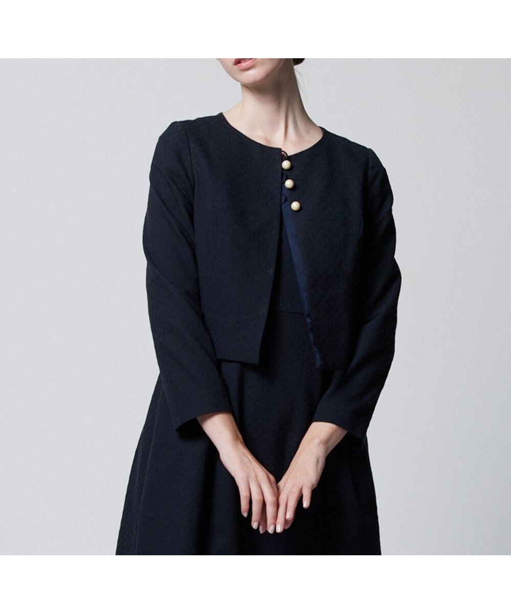 【トッカ/TOCCA】の【消臭&洗える】FIORE ジャケット インテリア・キッズ・メンズ・レディースファッション・服の通販 founy(ファニー) ファッション Fashion レディースファッション Fashion for Women アウター Coat / Outerwear Collection レディースジャケット・軽アウター Jackets ノーカラージャケット / シンプル上品コーデ Collarless Jackets シンプル Simple, Minimal ジャカード/ジャガード Jacquard, Woven Pattern ジャケット Jacket, Outerwear ストレッチ Stretch, Stretchy Fabric ドレス Dress, One-Piece パール Pearl, Pearl Accent 夏 Summer S/S・春夏 SS, Spring/Summer, Warm Season 洗える Machine Washable 無地 Plain, Solid Color A/W・秋冬 Autumn/Winter ネイビー系|ID: prp329100004675765 ipo3291000000034318774