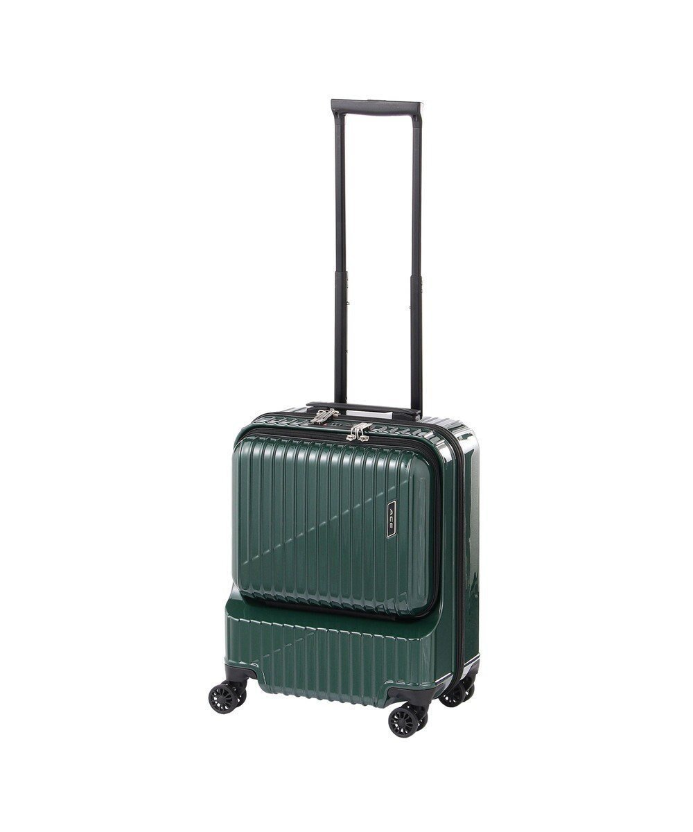 【エースバッグズアンドラゲッジ/ACE BAGS & LUGGAGE】のACE クレスタ フロントポケット付きスーツケース 2~3泊 機内持ち込み 06315 エース インテリア・キッズ・メンズ・レディースファッション・服の通販 founy(ファニー) 　ファッション　Fashion　レディースファッション　Fashion for Women　スーツ　Business Suits & Workwear　スーツケース キャリーケース　Suitcase / Carry Case　フロント　Front, Front Design　ポケット　Pocket, Pocket Detail　メッシュ　Mesh, Net Fabric　ダークグリーン|ID: prp329100004675774 ipo3291000000033786491
