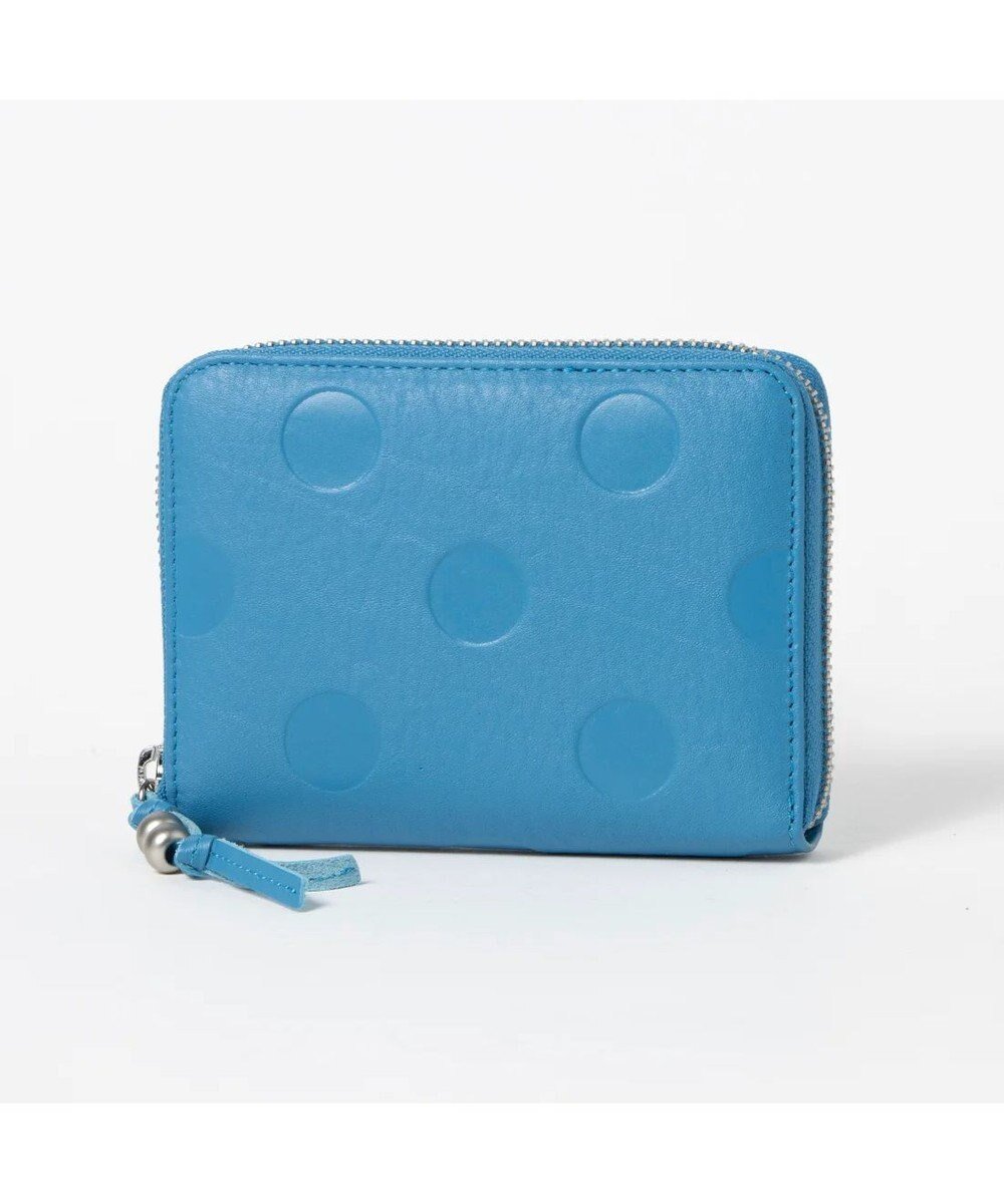 【アンビリオン/UNBILLION】のペルケ perche / ドット型押しラウンドパームフィット財布 インテリア・キッズ・メンズ・レディースファッション・服の通販 founy(ファニー) 　ファッション　Fashion　レディースファッション　Fashion for Women　ミニ財布・二つ折り財布　Wallets & Card Cases　ドット　Polka Dot, Dot Pattern　ポケット　Pocket, Pocket Detail　ラウンド　Round, Round Neck　財布　Wallet, Purse　ブルー|ID: prp329100004675776 ipo3291000000036062945