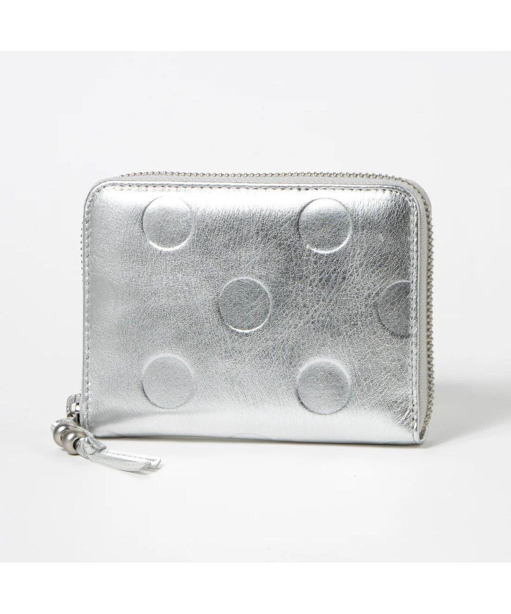 【アンビリオン/UNBILLION】のペルケ perche / ドット型押しラウンドパームフィット財布 インテリア・キッズ・メンズ・レディースファッション・服の通販 founy(ファニー) 　ファッション　Fashion　レディースファッション　Fashion for Women　ミニ財布・二つ折り財布　Wallets & Card Cases　ドット　Polka Dot, Dot Pattern　ポケット　Pocket, Pocket Detail　ラウンド　Round, Round Neck　財布　Wallet, Purse　シルバー|ID: prp329100004675776 ipo3291000000036062957