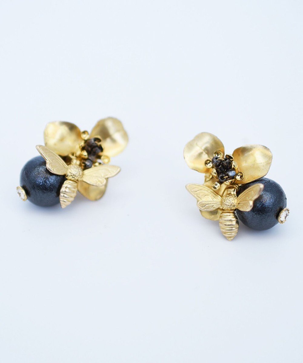 【モンシロ/monshiro】の【セレモニーにも/コットンパール/スワロフスキー】シュウカイドウニハチプチ ピアス(ブラック) インテリア・キッズ・メンズ・レディースファッション・服の通販 founy(ファニー) ファッション Fashion レディースファッション Fashion for Women アクセサリー Fashion Accessories イヤリング Earrings ジュエリー Jewelry, Accessories スワロフスキー Swarovski, Crystal Accent パーティ Party, Party Style パール Pearl, Pearl Accent ボックス Boxy, Box Shape モチーフ Motif, Design Theme セレモニー Ceremony 結婚式 Wedding ブラック|ID: prp329100004675794 ipo3291000000034319096