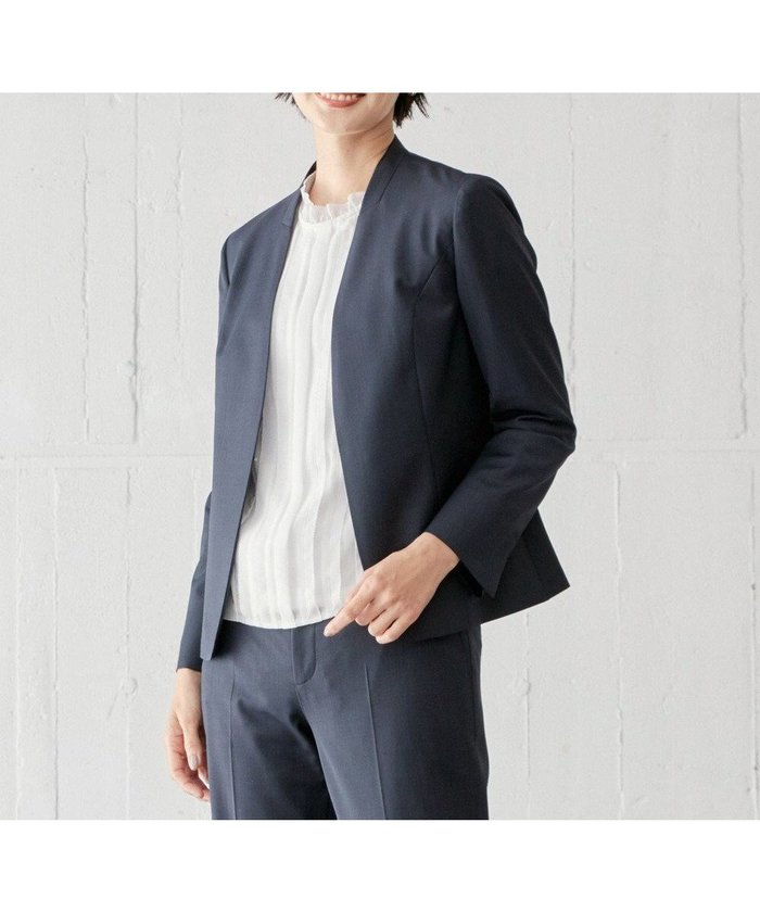 【ジェイ プレス/J.PRESS】のBAHARIYE ノーカラー ジャケット インテリア・キッズ・メンズ・レディースファッション・服の通販 founy(ファニー) https://founy.com/ ファッション Fashion レディースファッション Fashion for Women アウター Coat / Outerwear Collection レディースジャケット・軽アウター Jackets ノーカラージャケット / シンプル上品コーデ Collarless Jackets 春 Spring ジャケット Jacket, Outerwear ストレッチ Stretch, Stretchy Fabric 無地 Plain, Solid Color S/S・春夏 SS, Spring/Summer, Warm Season 夏 Summer |ID: prp329100004675826 ipo3291000000033786653