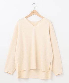 【シェアパーク/SHARE PARK】のサイドスリットVネックニット 人気、トレンドファッション・服の通販 founy(ファニー) ファッション Fashion レディースファッション Fashion for Women トップス・カットソー Cut & Sew Tops ニット Knit Tops & Sweaters Vネックトップス V-Neck Tops / V-Cut Neckline Shirts イレギュラーヘム Irregular Hem カットソー Cut and Sewn Top シンプル Simple, Minimal スリット Slit, Slit Detail セーター Sweater, Knitwear 切替 Switching, Contrast Panel A/W・秋冬 Autumn/Winter |ID:prp329100004675831