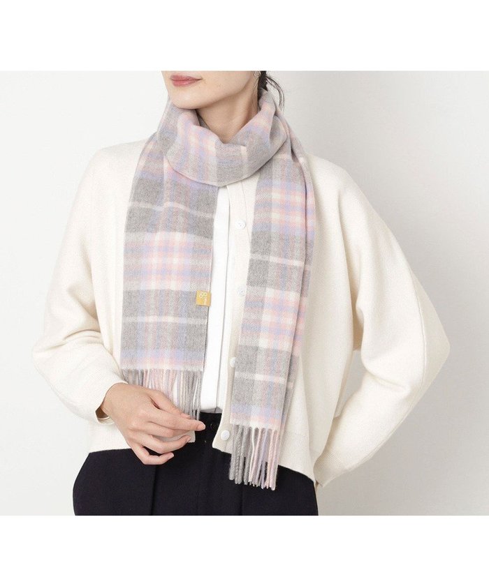 【ムーンバット/MOONBAT】のWEB限定【洗える】ミエル (miel) カシミヤ100% チェックマフラー インテリア・キッズ・メンズ・レディースファッション・服の通販 founy(ファニー) https://founy.com/ ファッション Fashion レディースファッション Fashion for Women マフラー・スヌード / 冬小物の定番 Scarves & Mufflers ウォッシャブル Machine Washable 洗える Machine Washable コレクション Collection, Seasonal Line スヌード Snood, Infinity Scarf チェック Check, Plaid, Tartan トレンド Trend, Trending Now マフラー Scarf, Muffler 冬 Winter / This Winter A/W・秋冬 Autumn/Winter エレガント 上品 Elegant |ID: prp329100004675854 ipo3291000000035546179