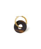 【シュスイ/susui】の〈ブランド定番〉【doughnut】フープピアス L (ゴールドミラー)_片耳 ブラック|ID: prp329100004675858 ipo3291000000033786752