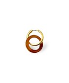 【シュスイ/susui】の〈ブランド定番〉【doughnut】フープピアス M (ゴールドミラー)_片耳 ブラウン|ID: prp329100004675862 ipo3291000000033786760