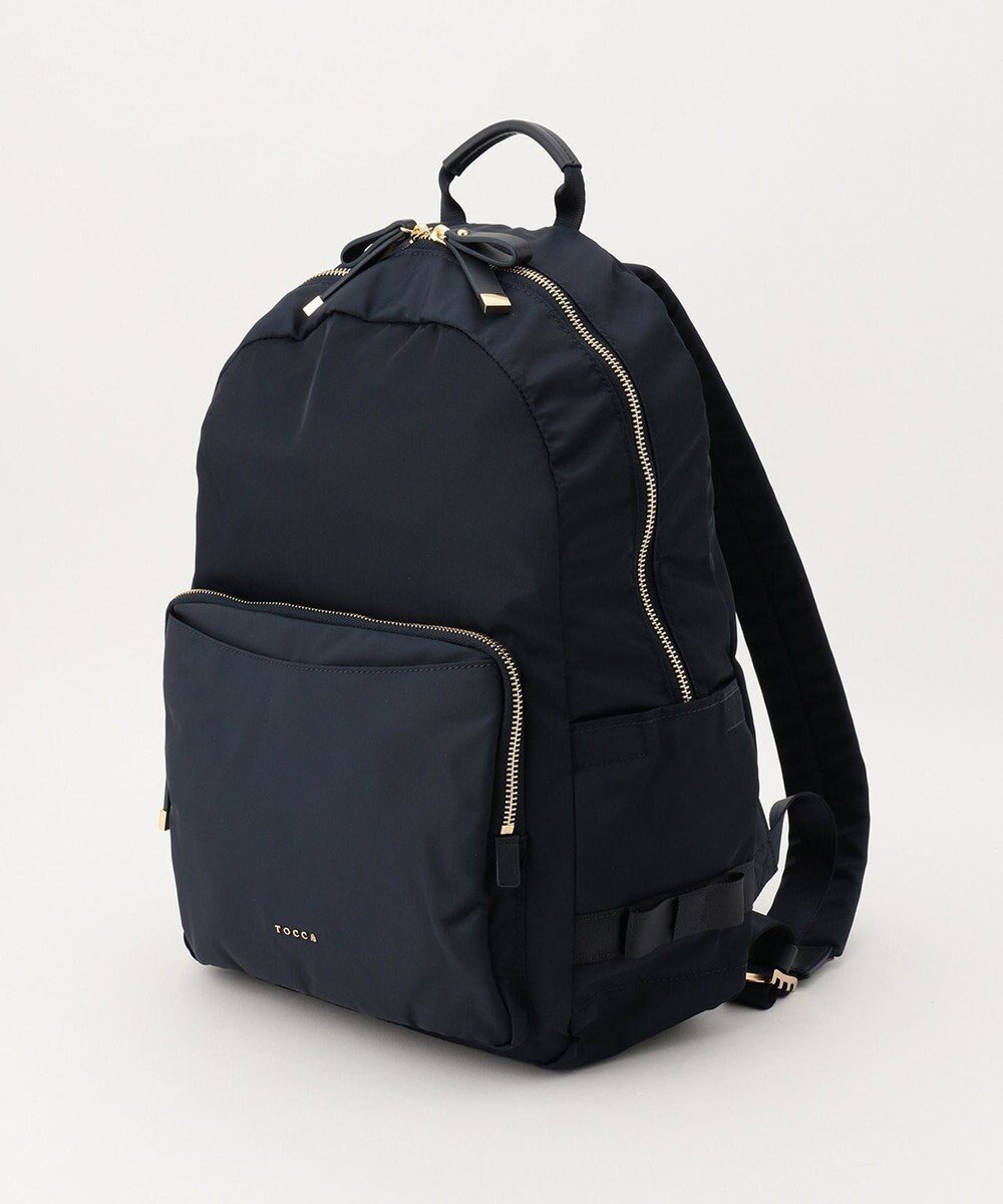 【トッカ/TOCCA】のLEGERE BACKPACK バックパック インテリア・キッズ・メンズ・レディースファッション・服の通販 founy(ファニー) 　ファッション　Fashion　レディースファッション　Fashion for Women　バッグ　Bags　クッション　Cushion, Throw Pillow　軽量　Lightweight, Ultra Light　ショルダー　Shoulder, Shoulder Strap　シンプル　Simple, Minimal　財布　Wallet, Purse　ポケット　Pocket, Pocket Detail　メタル　Metal, Metal Parts　リボン　Ribbon, Bow　リュクス　Luxury, Elegant, High-End, Chic　リュック　Backpack, Rucksack　ワーク　Workwear, Utility Style　ビジネス 仕事 通勤　Business / Work / Commuting　ネイビー系|ID: prp329100004675872 ipo3291000000034424159