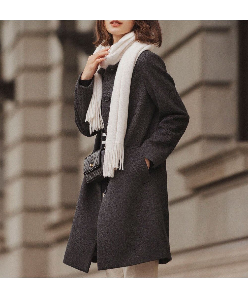 【ジェイ プレス/J.PRESS】のショートビーバー ステンカラーコート インテリア・キッズ・メンズ・レディースファッション・服の通販 founy(ファニー) 　ファッション　Fashion　レディースファッション　Fashion for Women　アウター　Coat / Outerwear Collection　コート・ロングコート・ピーコート　Long Coats, Peacoats & More　レディースジャケット・軽アウター　Jackets　ショート　Short, Short Length　シンプル　Simple, Minimal　ジャケット　Jacket, Outerwear　A/W・秋冬　Autumn/Winter　グレー系|ID: prp329100004675874 ipo3291000000033786800