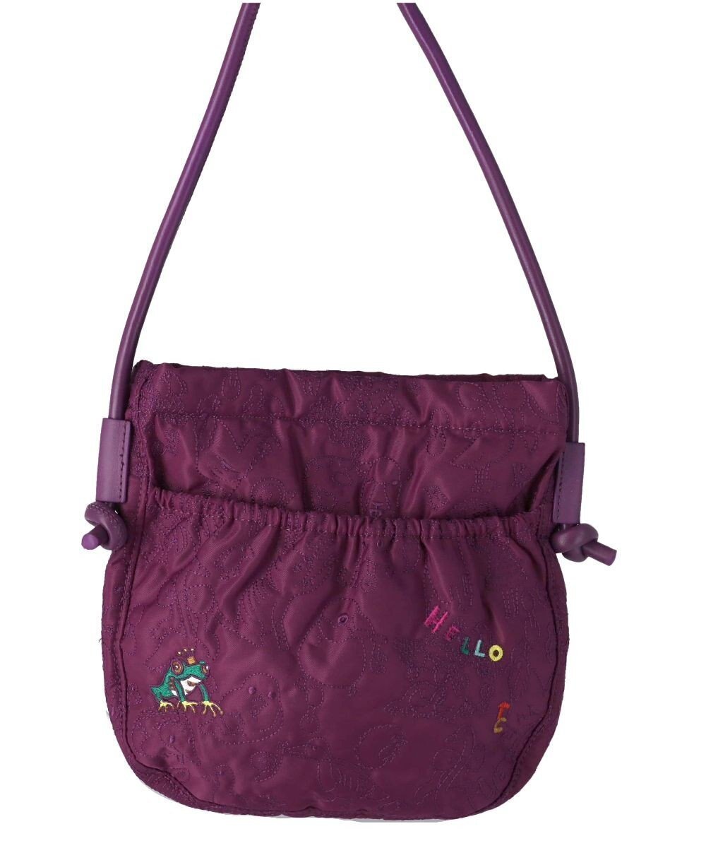 【ツモリチサト キャリー/tsumori chisato CARRY】の森のどうぶつ刺繍 ショルダーバッグ インテリア・キッズ・メンズ・レディースファッション・服の通販 founy(ファニー) 　ファッション　Fashion　レディースファッション　Fashion for Women　バッグ　Bags　カラフル　Colorful Design　バランス　Balance, Style Balance　パープル|ID: prp329100004675884 ipo3291000000034256142