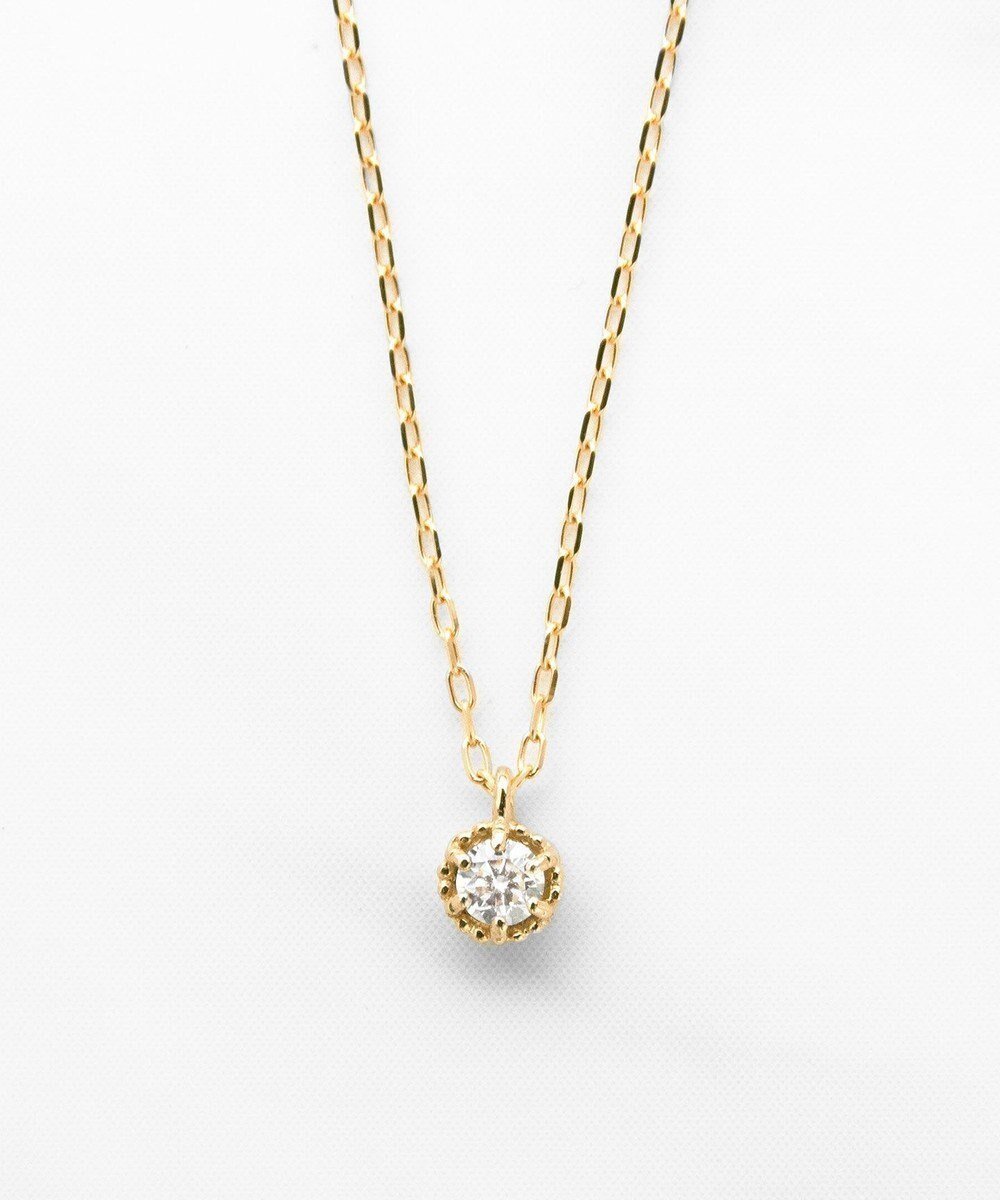【トッカ/TOCCA】の【WEB限定】FLORA K10 DIAMOND NECKLACE K10 ダイヤモンド ネックレス インテリア・キッズ・メンズ・レディースファッション・服の通販 founy(ファニー) 　ファッション　Fashion　レディースファッション　Fashion for Women　ジュエリー　Jewelry　ネックレス　Necklaces & Pendants　アクセサリー　Fashion Accessories　アンティーク　Antique-Inspired　シンプル　Simple, Minimal　ダイヤモンド　Diamond, Brilliant Cut　チェーン　Chain, Chain Strap　ネックレス　Necklace, Pendant Necklace　フェミニン　Feminine, Girly　フォルム　Silhouette, Form　ポーチ　Pouch, Small Case　モダン　Modern, Contemporary　ラウンド　Round, Round Neck　おすすめ　Recommended / Our Picks　ゴールド系|ID: prp329100004675912 ipo3291000000033786958