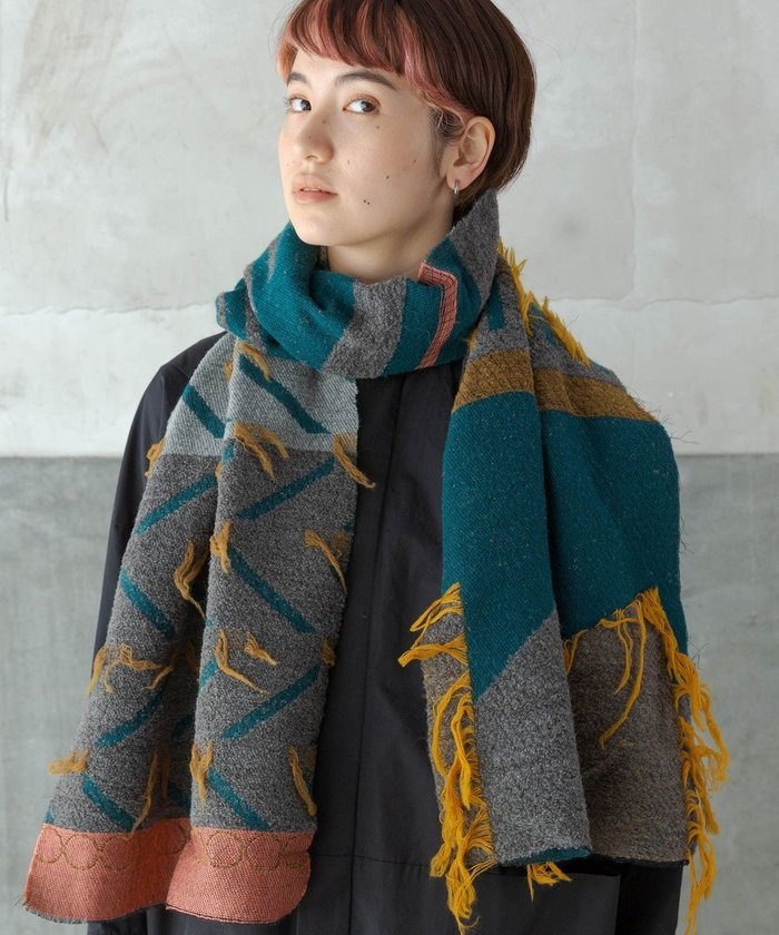 【ポルス/POLS】の【あたたかなウール・アルパカ混】CONNECT ウールカットジャカード ストール インテリア・キッズ・メンズ・レディースファッション・服の通販 founy(ファニー) https://founy.com/ ファッション Fashion レディースファッション Fashion for Women ショール Shawl, Wrap ストライプ Stripe, Striped Pattern ストール Stole, Wrap ドット Polka Dot, Dot Pattern ファブリック Fabric, Textile フリンジ Fringe, Tassel A/W・秋冬 Autumn/Winter |ID: prp329100004675915 ipo3291000000033786966