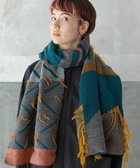 【ポルス/POLS】の【あたたかなウール・アルパカ混】CONNECT ウールカットジャカード ストール グリーン|ID: prp329100004675915 ipo3291000000033786967