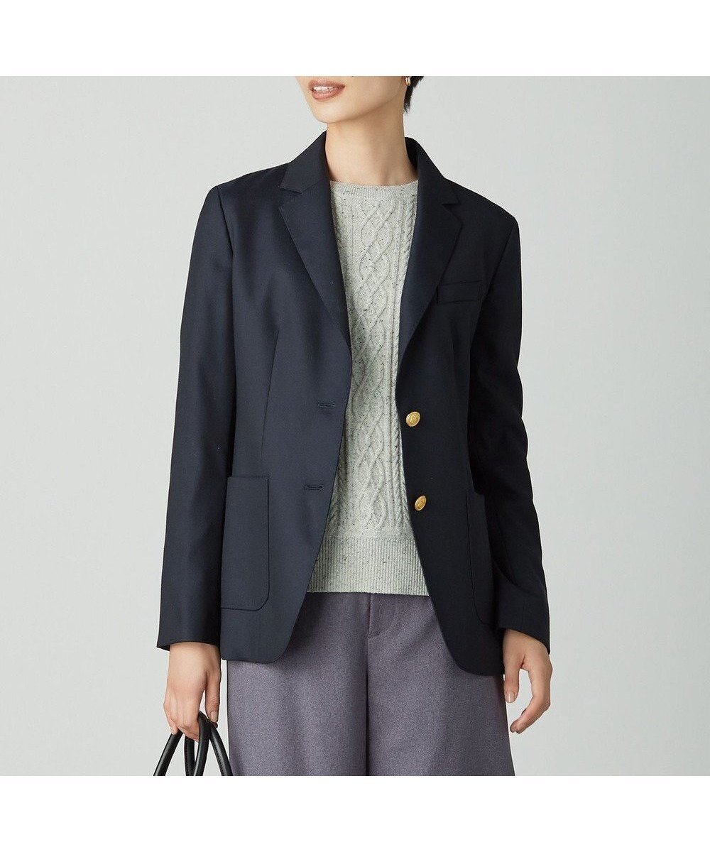 【ジェイ プレス/J.PRESS】のオックス シングル テーラードジャケット インテリア・キッズ・メンズ・レディースファッション・服の通販 founy(ファニー) 　ファッション　Fashion　レディースファッション　Fashion for Women　アウター　Coat / Outerwear Collection　レディースジャケット・軽アウター　Jackets　テーラードジャケット / 通勤・きれいめスタイル　Tailored Jackets & Blazers　オックス　Oxford Fabric　シルク　Silk, 100% Silk　ジャケット　Jacket, Outerwear　メタル　Metal, Metal Parts　エレガント 上品　Elegant　夏　Summer　春　Spring　S/S・春夏　SS, Spring/Summer, Warm Season　ネイビー系|ID: prp329100004675917 ipo3291000000033870769